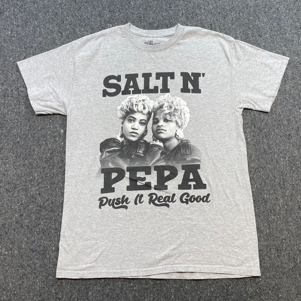 Salt N Pepa TShirt Sz M Mens Grey‎ Streetwear Push It Real Good Graphic Tee